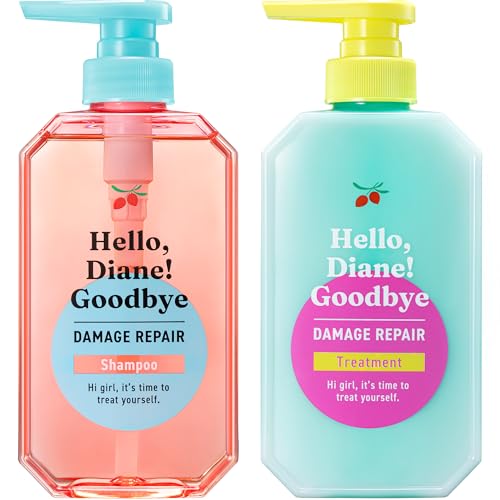 MOIST DIANE Hello, Diane! Goodbye Damage Repairing Shampoo+Treatment Set(400ml)each